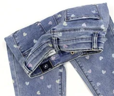 Name It medium blue denim hearts mom shaped jeans